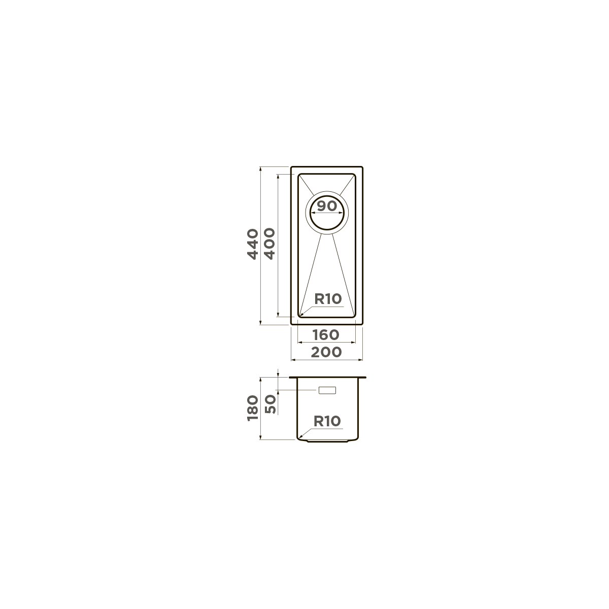 Кухонная мойка Omoikiri Taki 20-U/IF-LG Нерж. сталь/светлое золото 4973091