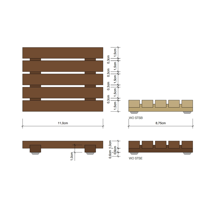 Decor Walther Wood STS Мыльница настольная, цвет: темный ясень 925985
