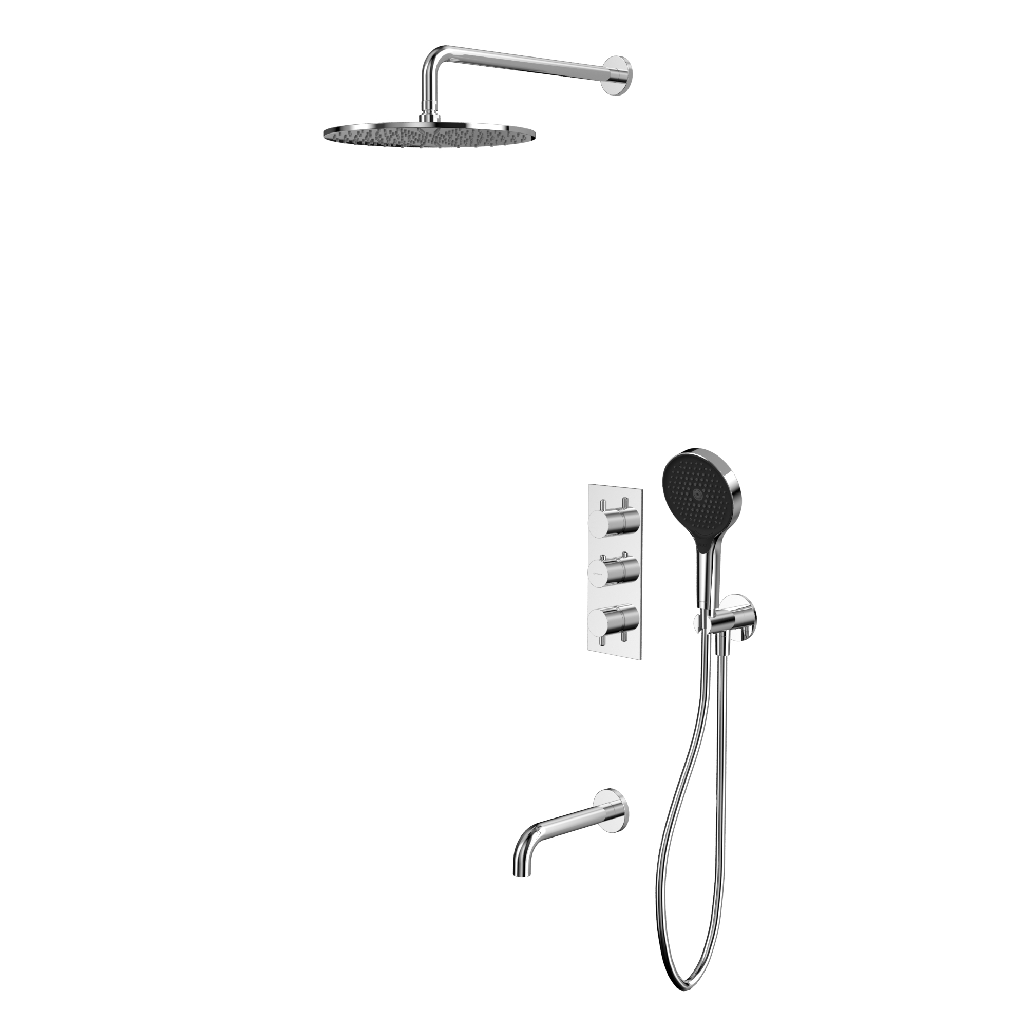 Термостатическая система для ванны скрытого монтажа WHITECROSS YSET11TOPCR (хром)