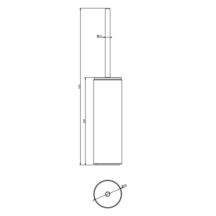Gessi Tondo Ершик напольный, черный, цвет Black XL 63744#299
