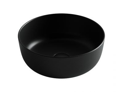 CN6073MB Ceramica Nova Раковина накладная круглая 356x356x135, цвет черный матовый