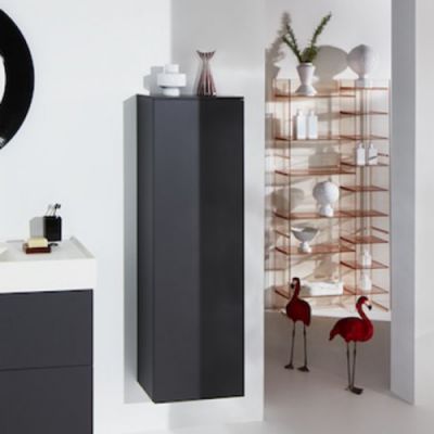 Laufen Kartell Шкаф подвесной, 40х27х130см, с 1 дверцей, 4 стек. полки, SX, цвет: серая галька 4.0828.1.033.641.1
