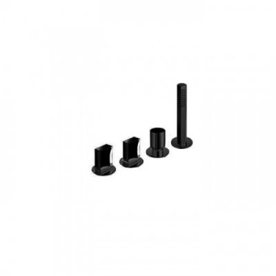 Fantini Venezia Смеситель для ванны, набортный, 4 отв., без излива, цвет: Matt Gun Metal PVD 29 P5 N467S