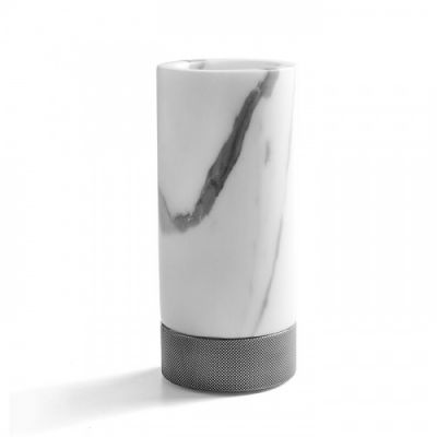 3SC Apuana 2.0 Стакан настольный, цвет: мрамор Bianco Statuario/Matt Satin Nickel AP03ANX