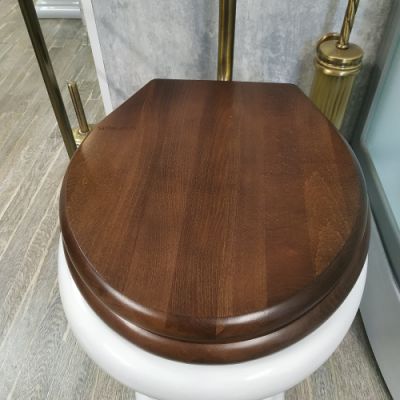 Крышка для унитаза Paolina, с микролифтом петли золото PA20621099 орех