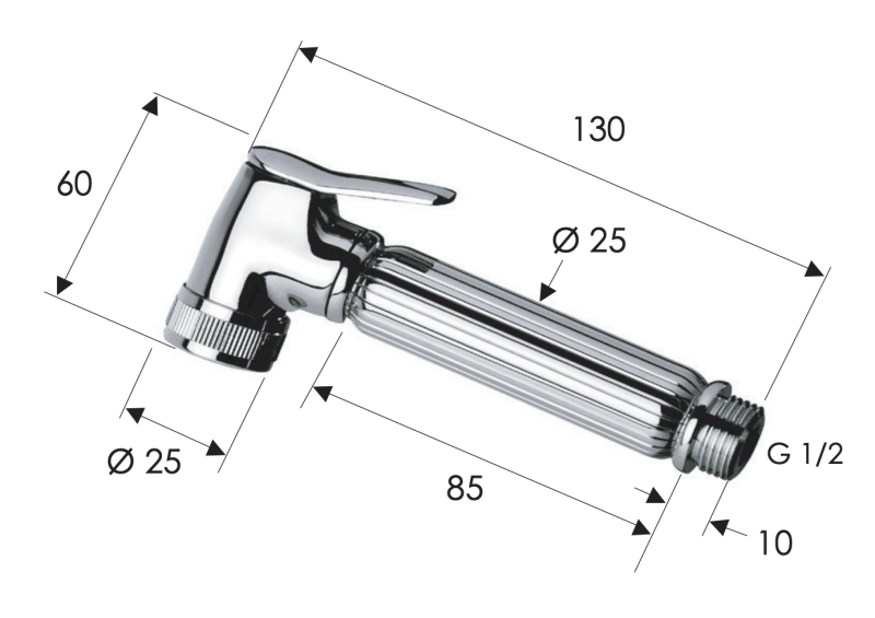 Гигиенический душ Remer 332OZDOX, золото глянцевое
