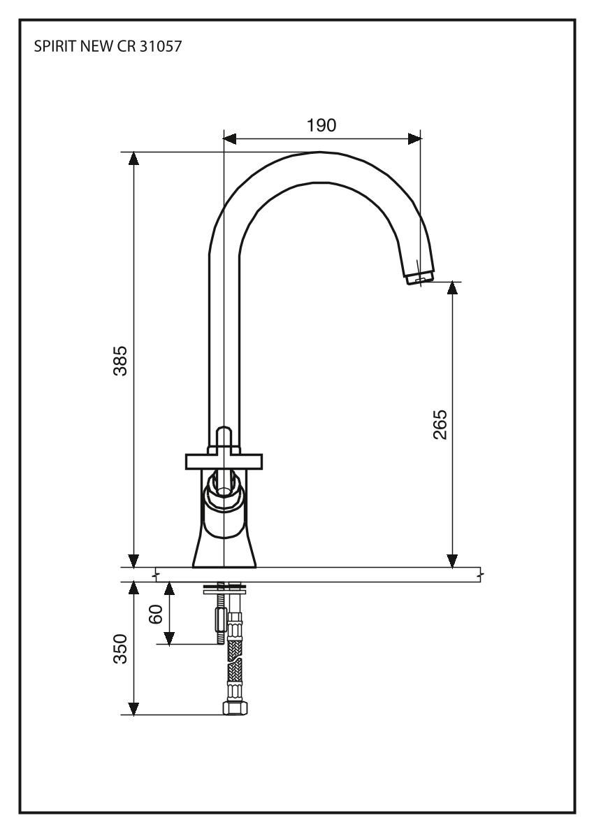 Emmevi Spirit New 31057/CR, двухвентильный кухонный смеситель с поворотным изливом, без донного клапана, цвет хром
