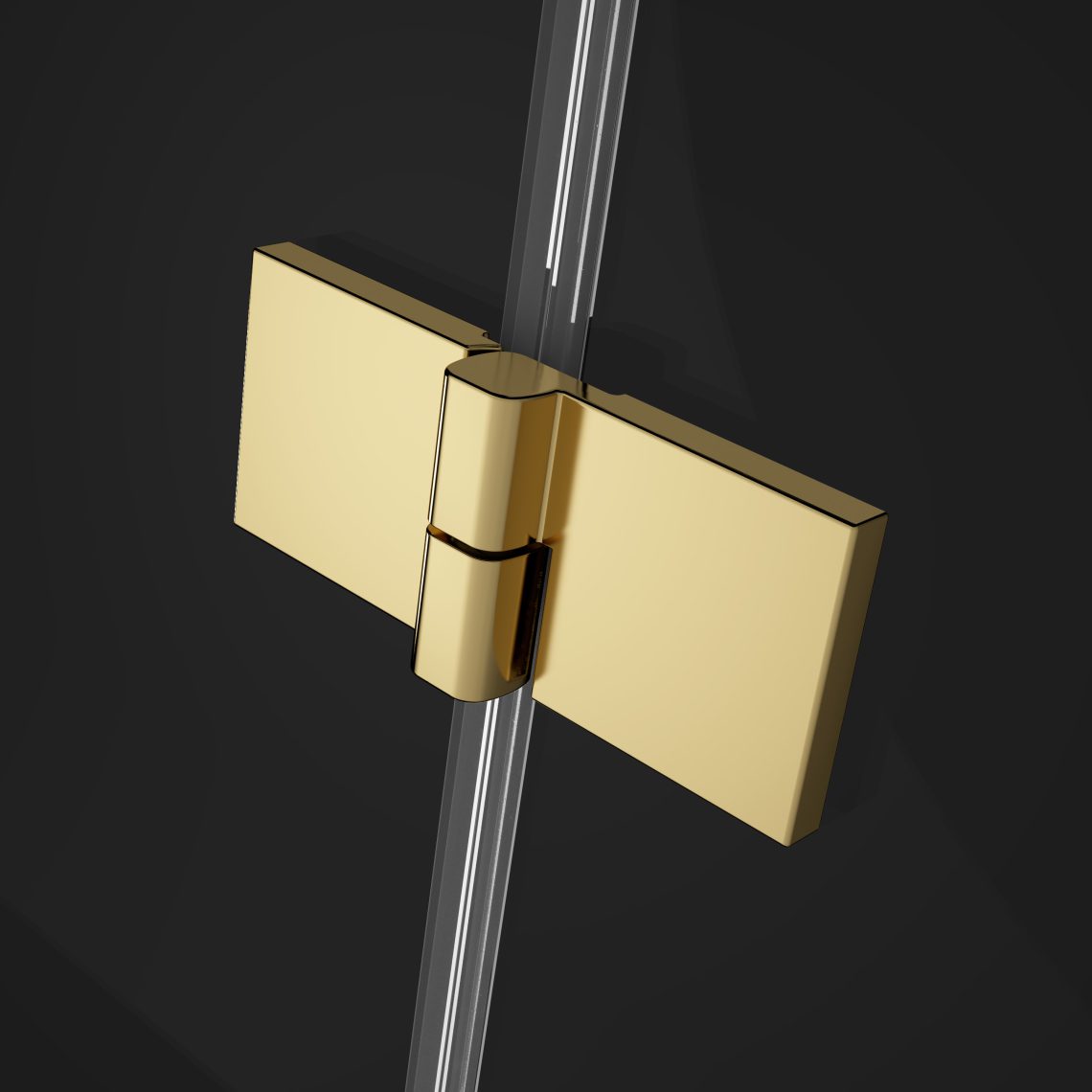 Душевая дверь 130 см. нестандарт Radaway Essenza Pro 8 Gold DWJ профиль золото