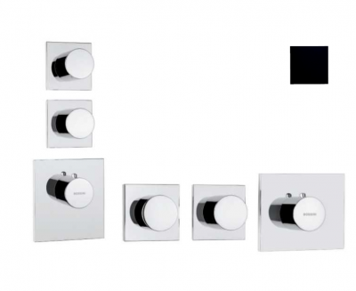BOSSINI (OUTLETS)  Вешняя часть термостата 2-4 потребителя  HighFlow, черный мат  (073)