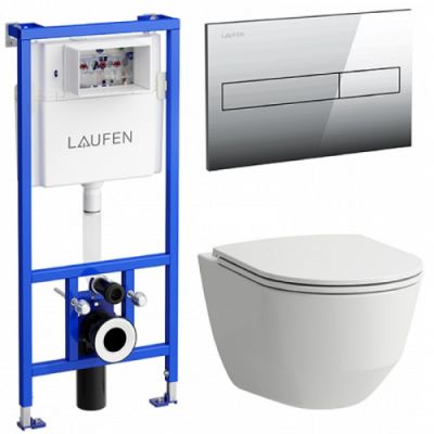 Комплект унитаза с инсталляцией Laufen Pro ПЭК 8.6996.6.000.000.R