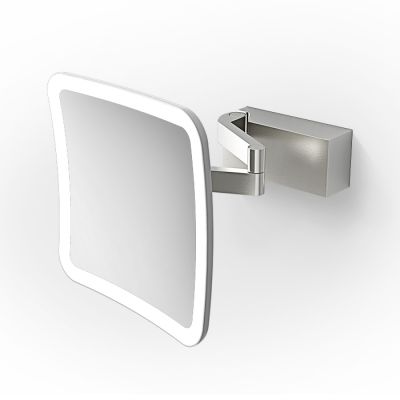 123276 Decor Walther VISION S 5X Зеркало косметическое, подвесное, с подсветкой, с матовым покрытием, цвет: нержавеющая сталь