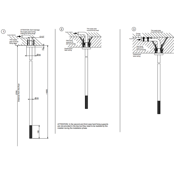 Gessi 316 Излив потолочный с удаленным управлением, цвет: brushed black metal pvd 54499#707
