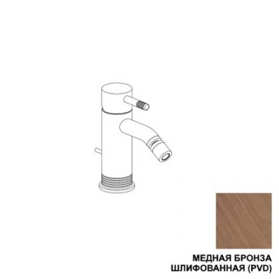RU724E17Q AQUAELITE смеситель для биде KINO с донным клапаном, 3/8", бронза (PVD)