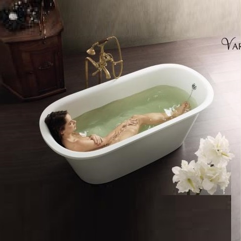 Ванна PAA Vario L из литого камня 1660 × 750 мм c закруглением A,B,C,D VAVARLABCD/00