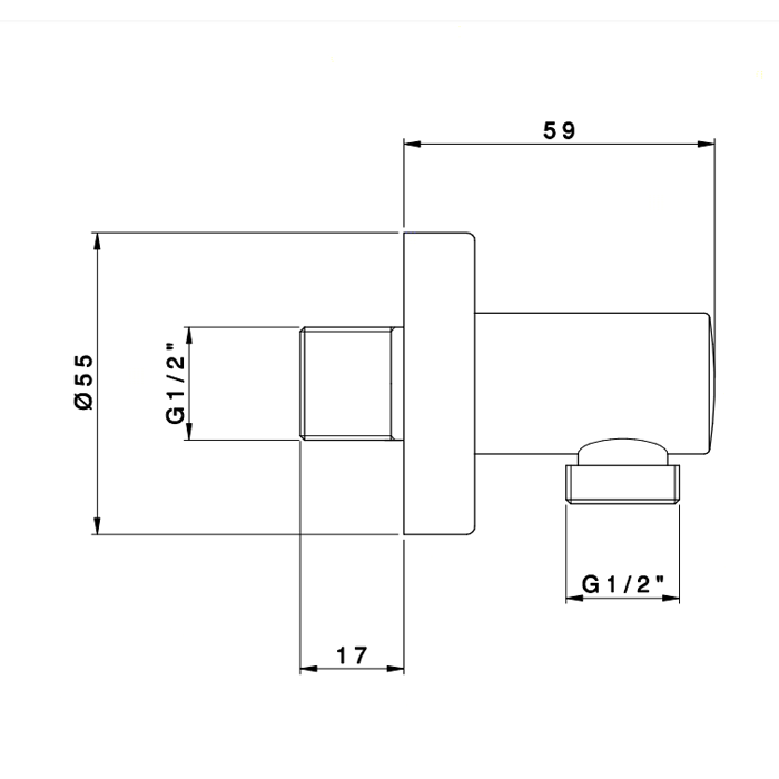 Nicolazzi Doccia Шланговое подключение, цвет: бронза 5527BZ