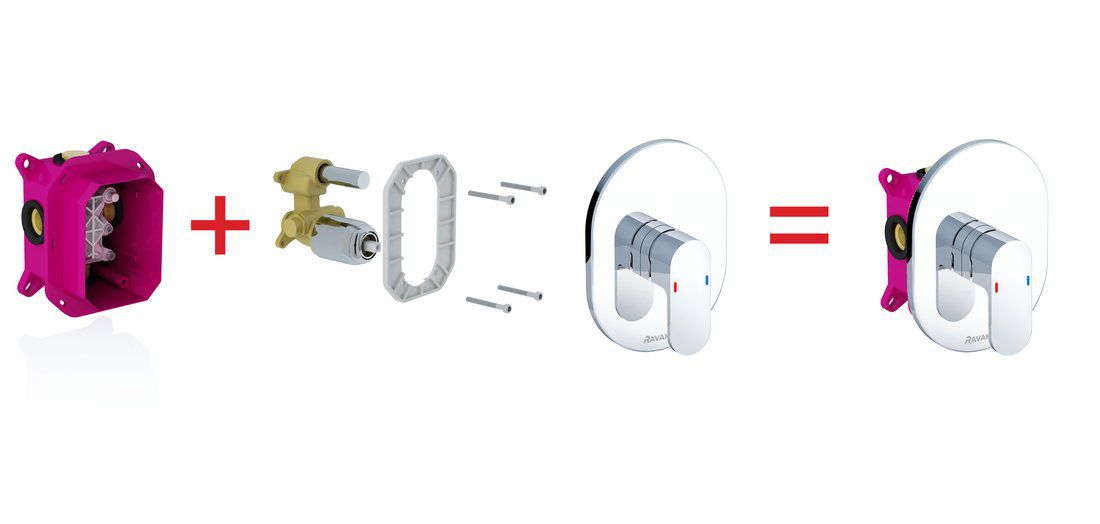 X070057 Смеситель скрытого монтажа Ravak Chrome CR 066.00 без переключателя для R-box