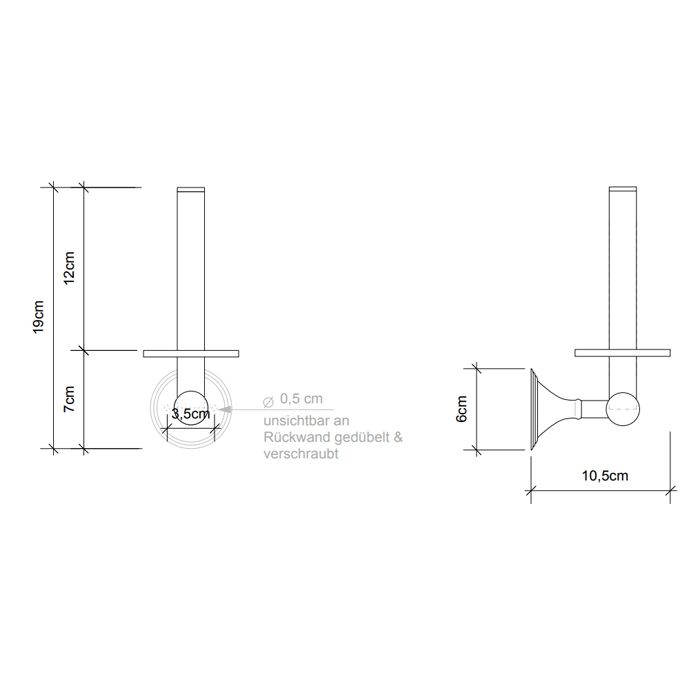 Decor Walther Classic ERH Держатель запасного рулона, подвесной, цвет: хром 513400