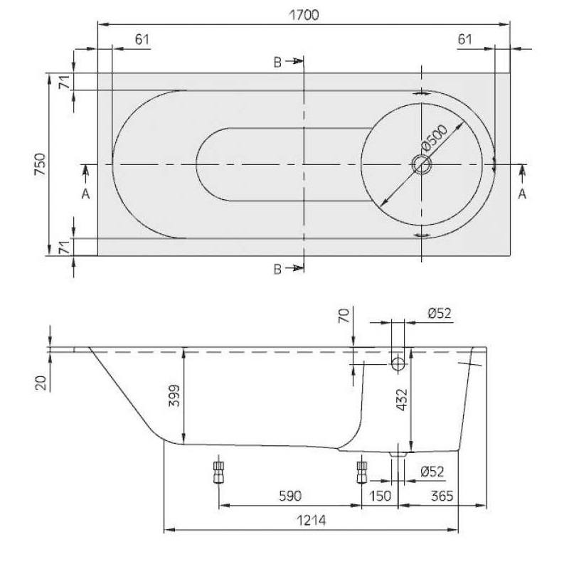 Villeroy&Boch Libra Ванна 175x75 Quaryl