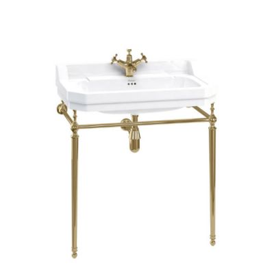 Раковина 80 см на металлическом подстолье Burlington T50 Gold