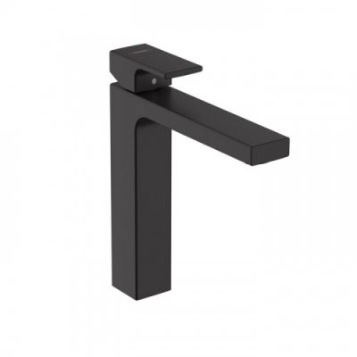 Hansgrohe Vernis Shap Смеситель для раковины, излив 190 мм, с донным клапаном, цвет: матовый черный 71562670