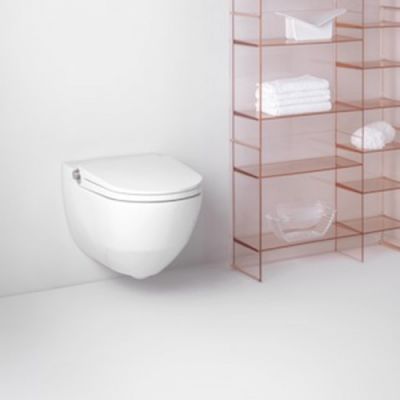 Laufen Cleanet Riva Унитаз-биде подвесной 60х39.5х40.5см, безободковый, с пультом управления, с сиденьем, c покрытием LCC , цвет: белый 8.2069.1.400.000.1