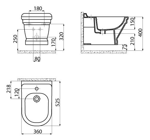 CREAVIT ANTIK Биде AN510