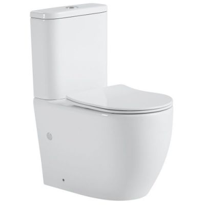 7789W Унитаз компакт B&W W-7789 P-trap / Geberit/ Rimless / anti-dirt (620x360x810)