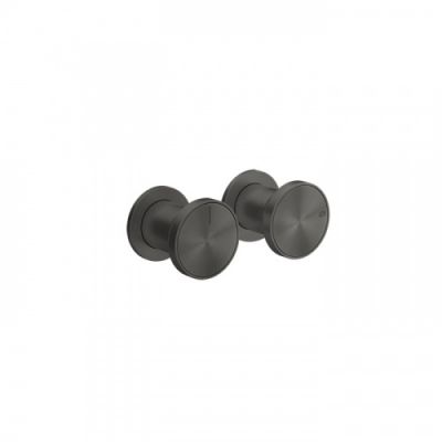 Gessi Origini Смеситель для душа, встраиваемый на 2 позиции,с вставкой., цвет: Black Metal Brushed PVD 66079#707