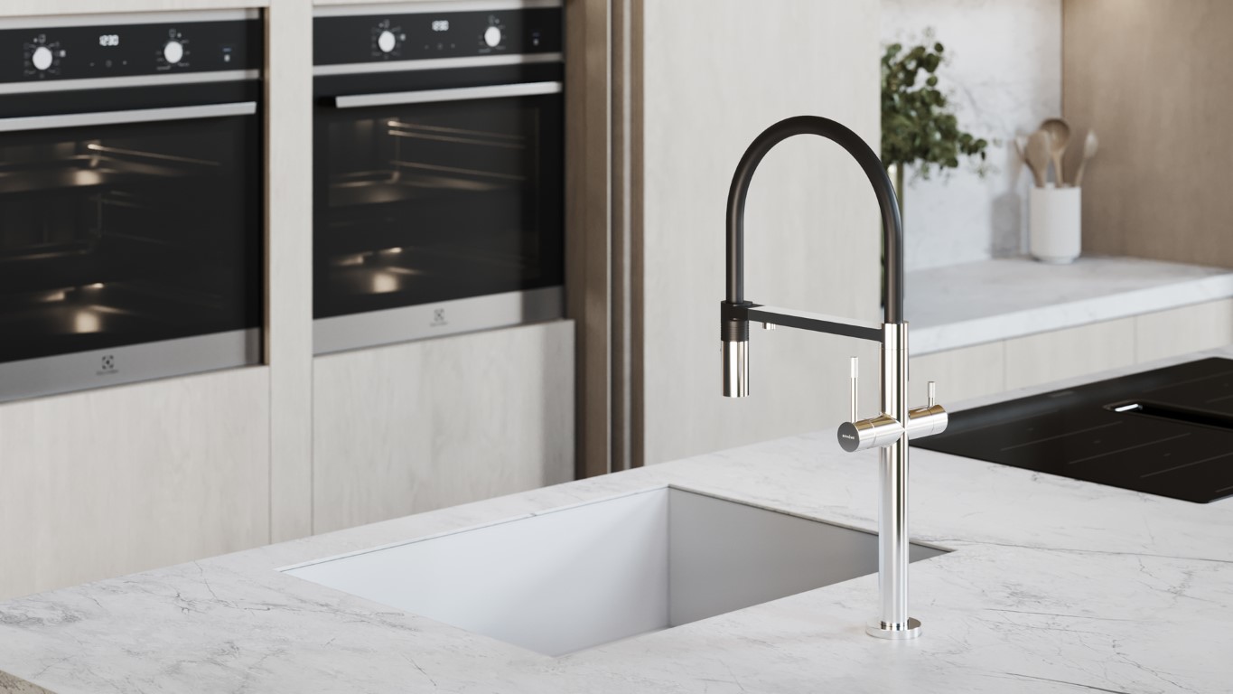 Смеситель для кухни Boheme UNO CHROME c краном для питьевой воды 115-CR, хром