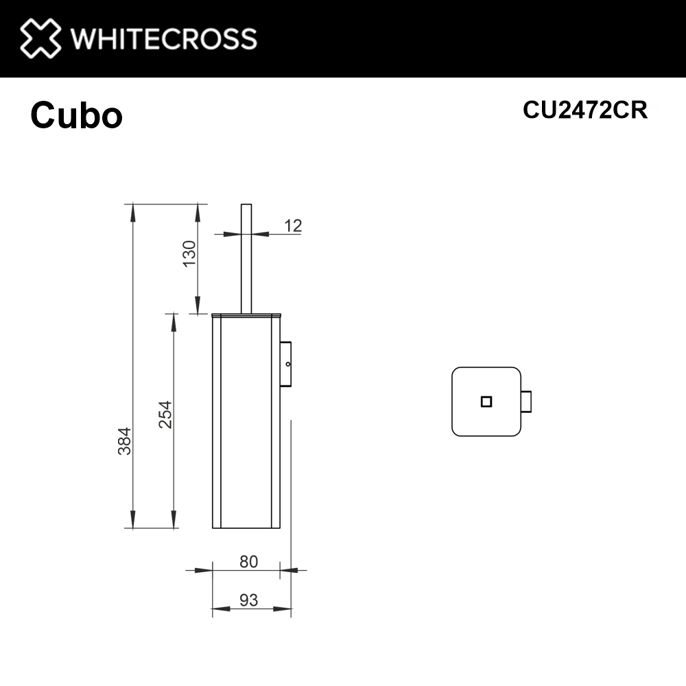 Ершик подвесной WHITECROSS Cubo CU2472CR (хром)
