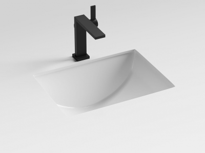 CN15002 Ceramica Nova Раковина встраиваемая снизу Ceramicanova Era, с отверстием слива - перелива 460x348x213 мм, белый, арт.CN15002