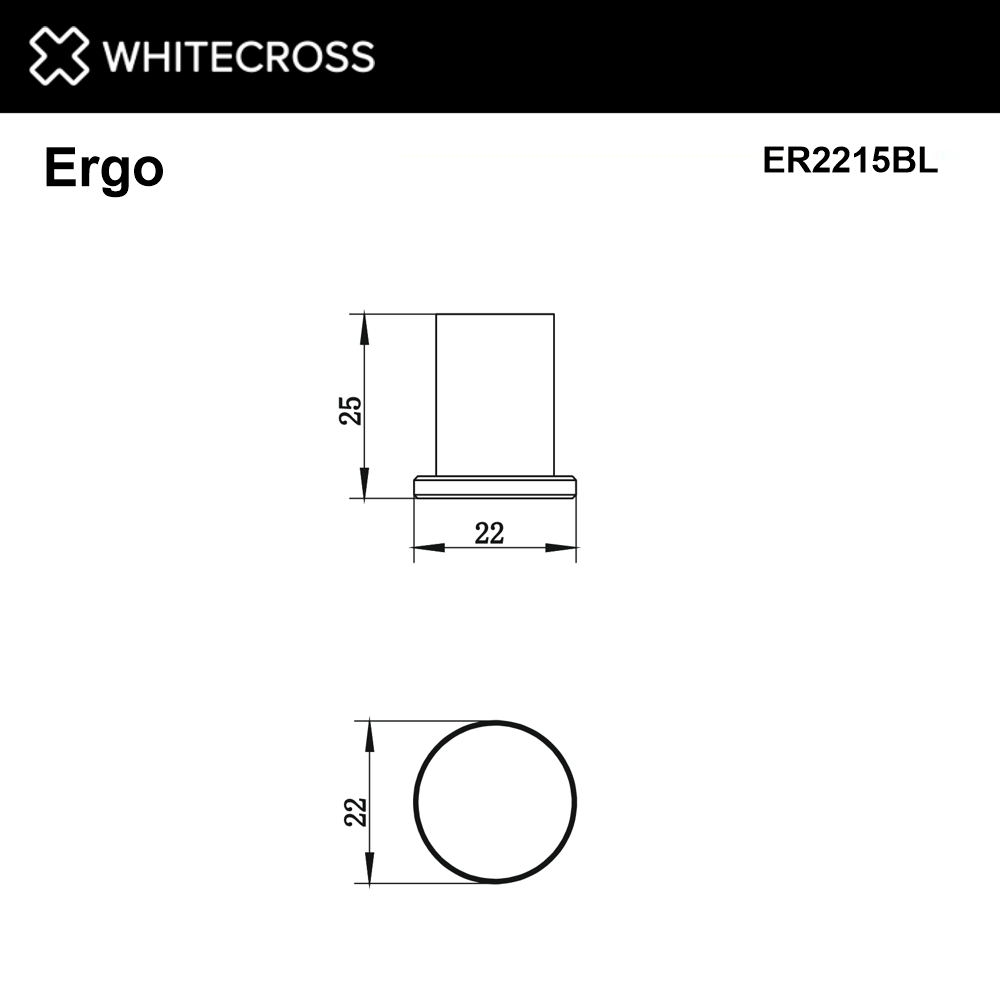 Крючок WHITECROSS Ergo ER2215BL (черный мат)