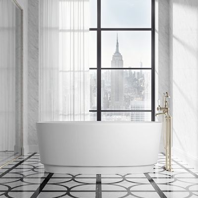 DOVE Devon&Devon Dove Ванна отдельностоящая, 170.5х64.7х84.6см., White tec plus, с донным клапаном, цвет: белый