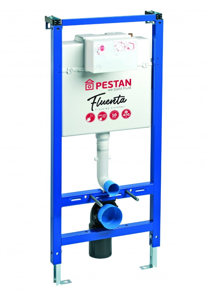 SET40006356OB Инсталляция Pestan для подвесного унитаза в комплекте с кнопкой, цвет черный