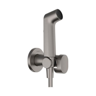Hansgrohe Смеситель с гигиеническим душем 29232340 чёрный шлифованный хром
