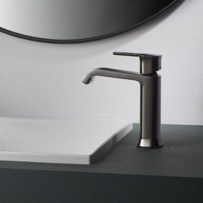 Смеситель для раковины Ritmonio Taormina PR35AU101CRB+PR35MA001CRB чёрный хром