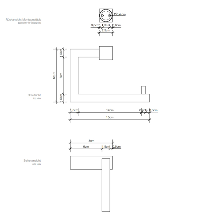 Decor Walther Corner TPH3 Держатель туалетной бумаги, подвесной, цвет: золото 561520