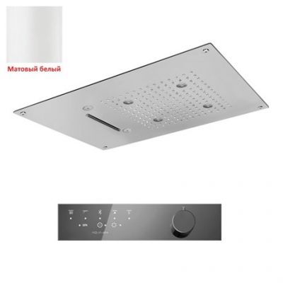 KT037A04Q AquaElite верхний душ с 4-мя режимами, 550x400 мм, 3/4", белый матовый