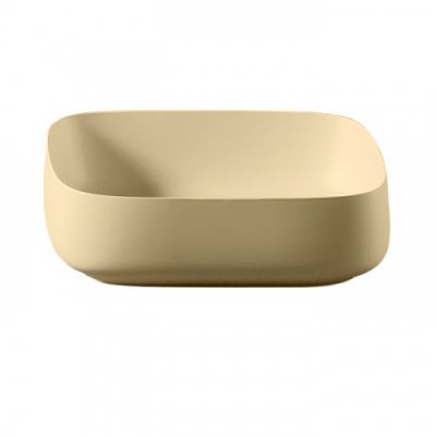 Artceram Cognac Раковина 55x35 см, без отв., накладная Quadro, цвет: giallo zinco
