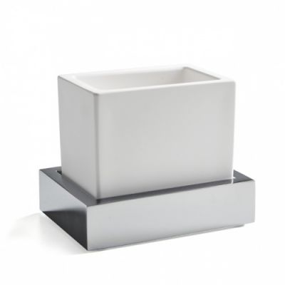 3SC SK 3.0 Стакан подвесной, композит Solid Surface, цвет: белый/хром SK03SL.BO