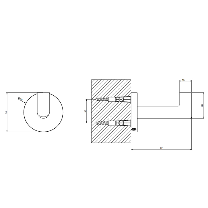 Gessi Tondo Крючок подвесной, цвет: Finox Brushed Nickel 63621#149