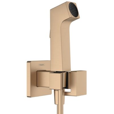 29233140 Hansgrohe Bidette E Гигиенический душ со смесителем, держателем и шлангом 125см., цвет: шлифованная бронза