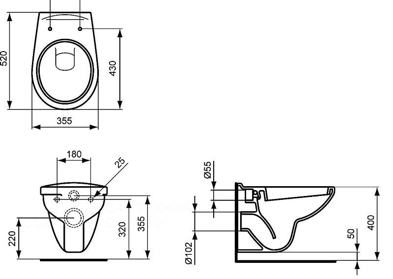 Унитаз подвесной Ideal Standard Eurovit W740601