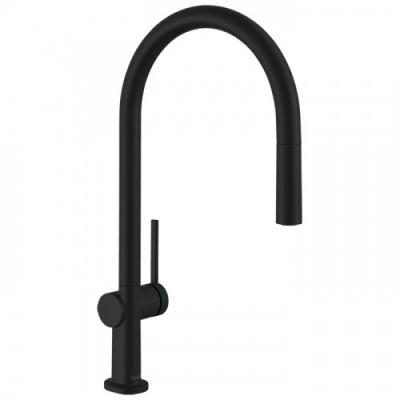 Hansgrohe Talis M54 Кухонный смеситель, на 1 отв, излив: 21см, с вытяжным изливом, цвет: черный матовый 72802670