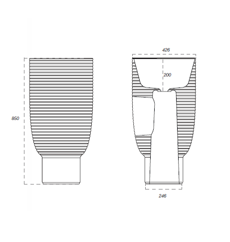 Disegno Ceramica Раковина напольная LOOM LO08542001 белая