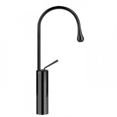 Gessi Goccia Смеситель для раковины на 1 отверстие, высокий, излив 174мм R=90, цвет: black XL 33608#299