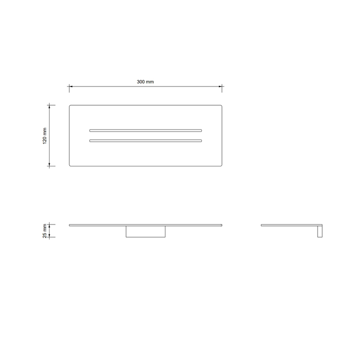 523200 Decor Walther Universal Лоток для душа MK DA, цвет: хром