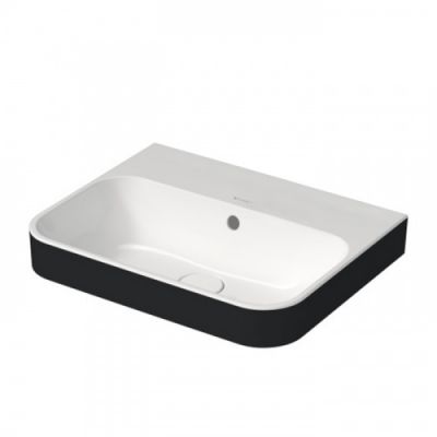 Duravit Happy D.2 Plus Раковина накладная, 50х40см., без отв., выпуск с керамической крышкой, цвет: Anthracite matt/белый 2360506100