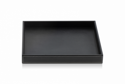 Decor Walther Brownie Tab Q Лоток универсальный 28x28см, настольный, цвет: черная кожа 932460