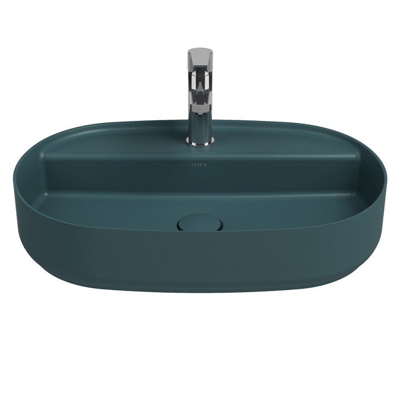 ISVEA Infinity раковина накладная 60x40 см, 10NF65060SV-2P зелёный темный